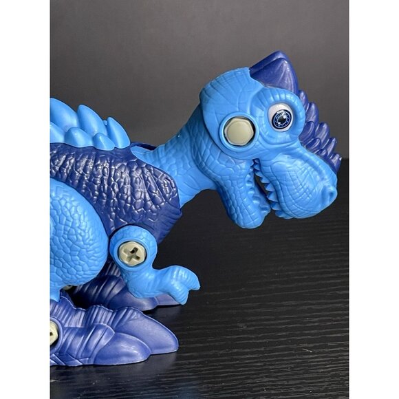 Set Of 3 Dinosaur Building Toys - Blue Orange & Green - Educational & Fun For Ki - Picture 11 of 15